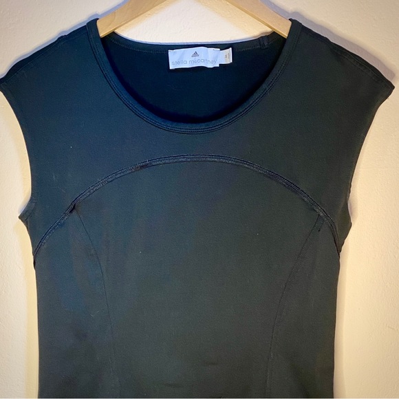 Adidas Stella McCartney Womens Black Sleeveless Shirt Top size M - Picture 3 of 11